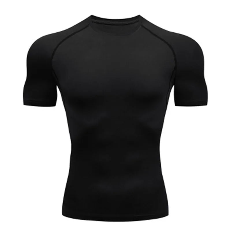 Men Running Compression T-shirt Short Sleeve Sport Tees Gym Fitness Sweatshirt Male Jogging Tracksuit Homme Athletic Shirt Tops