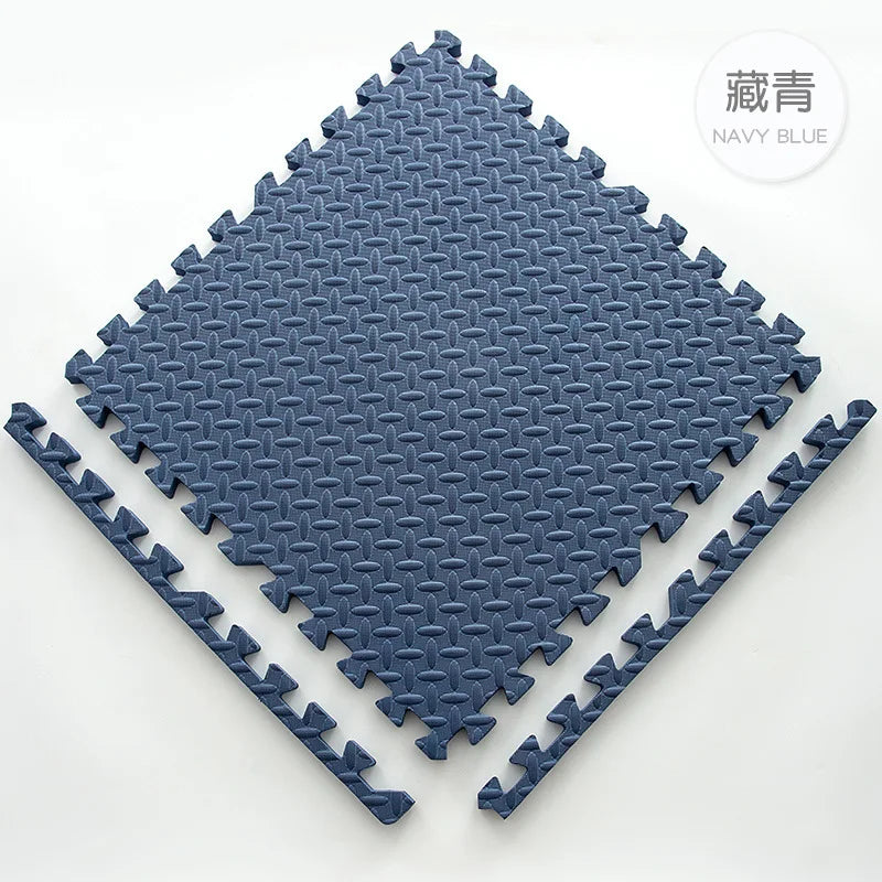 16PCS 30*30cm Sports Gym Mat Protection EVA Leaf Grain Floor Mats Yoga Fitness Non-Slip Splicing Rugs Thicken Shock Room Workout